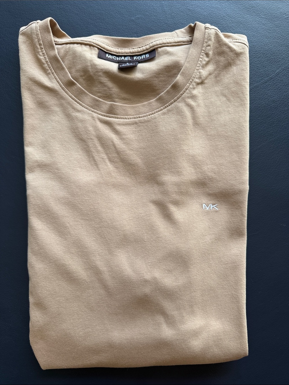 Michael Kors Men's Tan Crew Neck Short-Sleeve Tee